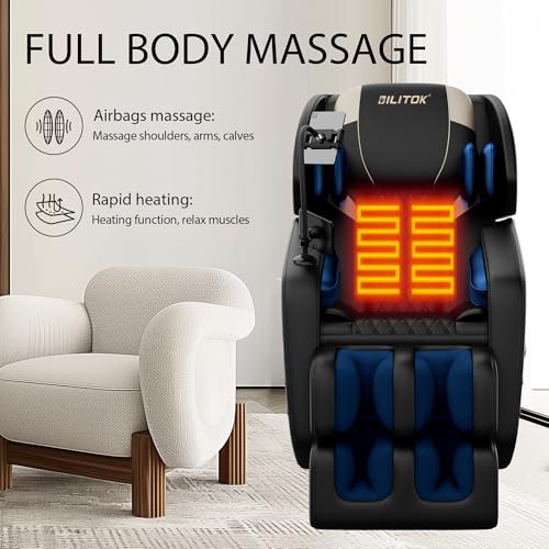 Black Full Body Massage Chair with Zero Gravity F184