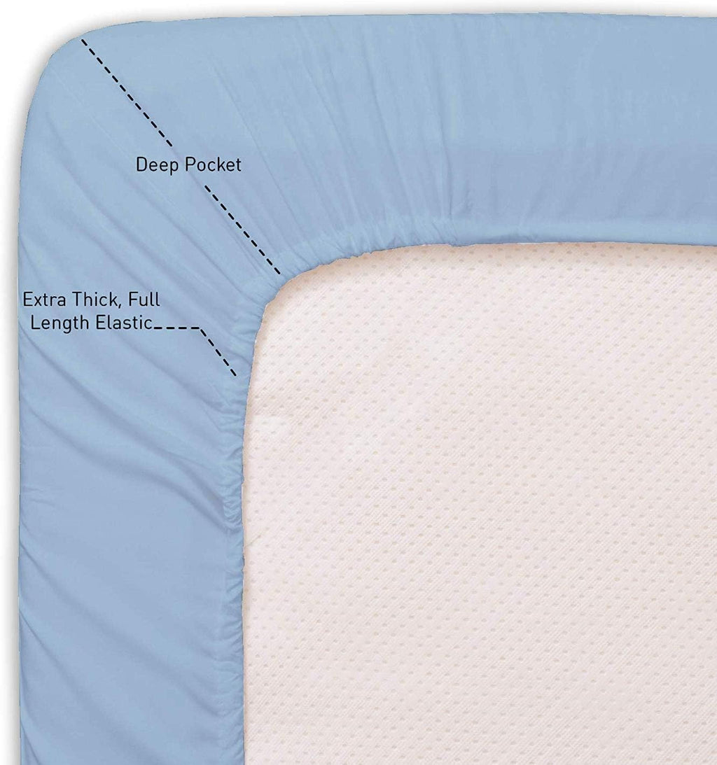 100% Egyptian Cotton 500 TC White RV King Sheets F8031
