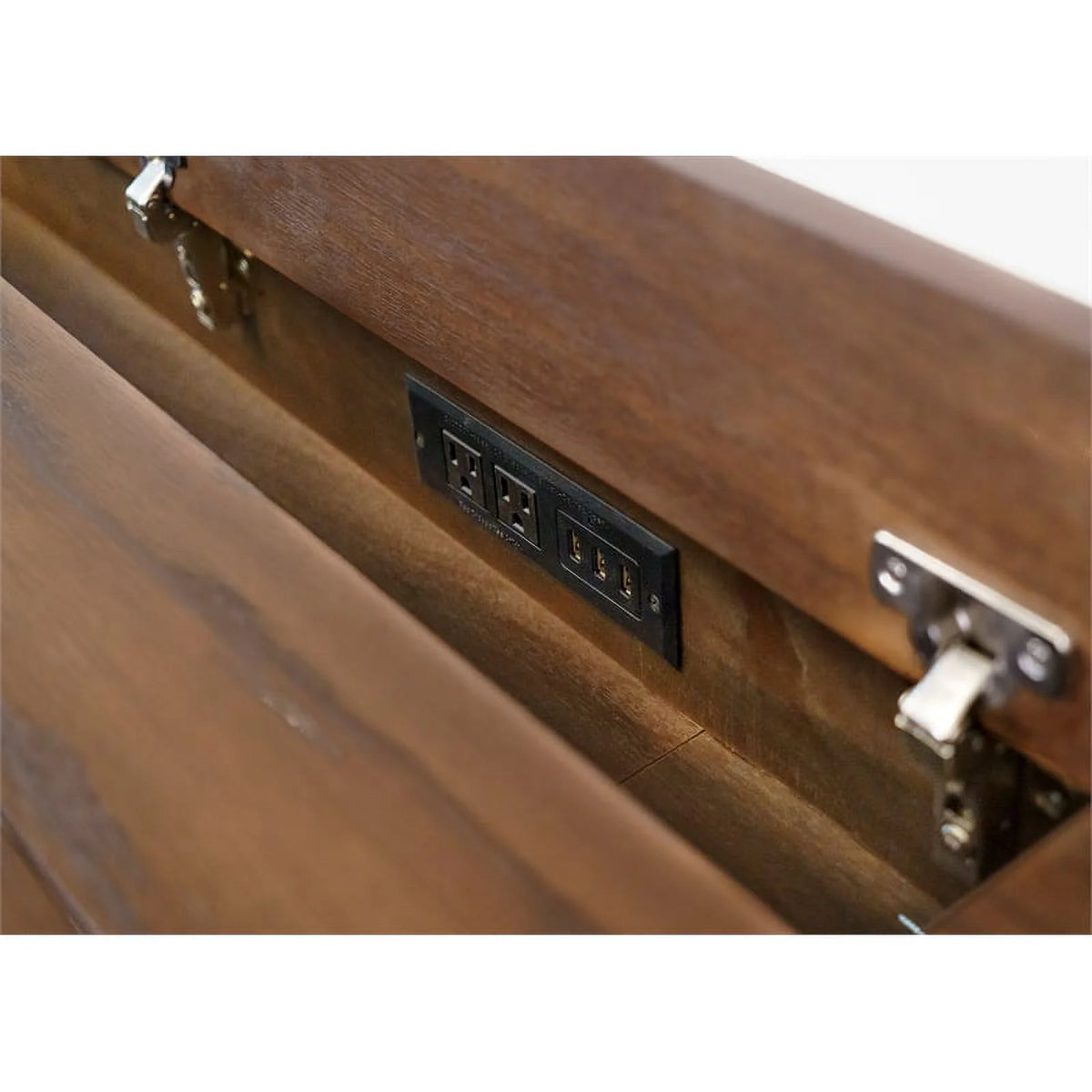 Brown Rustic Wood Sit/Stand Desk Z5792