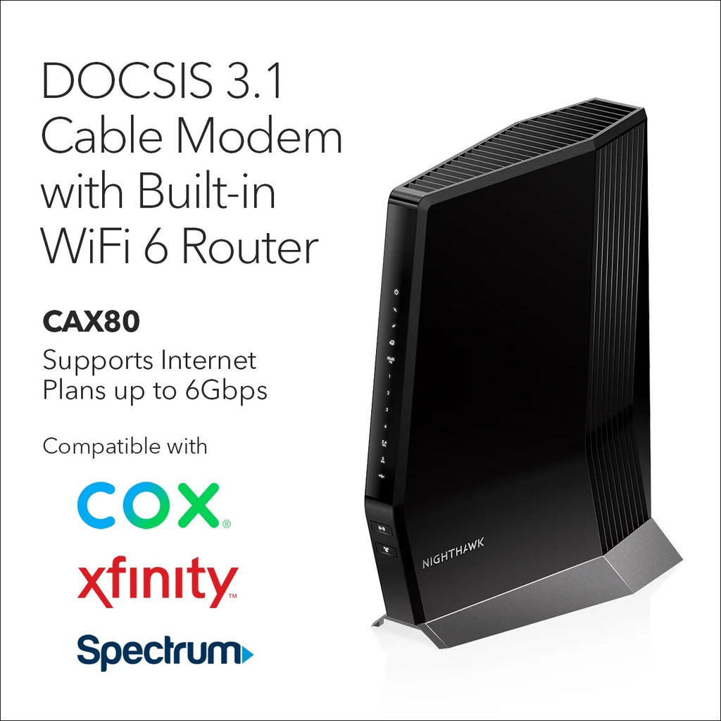 DOCSIS 3.1 Cable Modem + WiFi 6 Router B1042