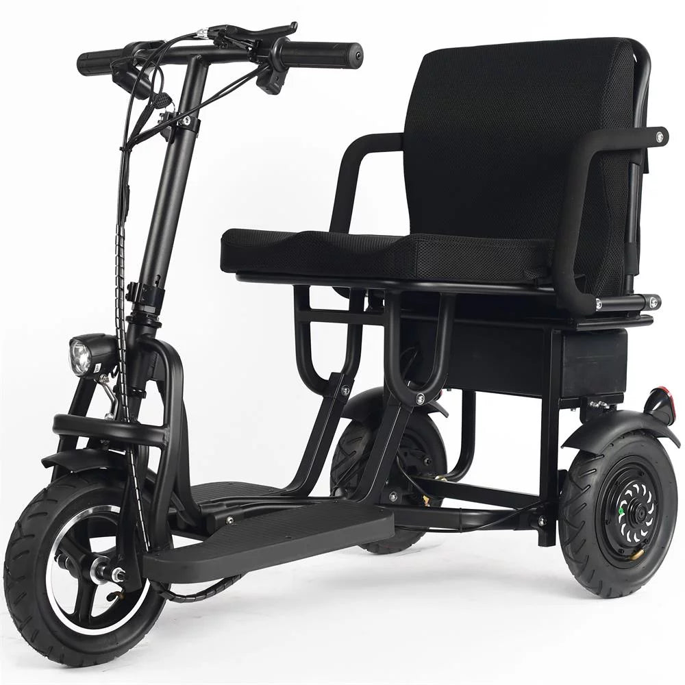 Folding Electric Trike 48v 700w Dual Motor Lithium Black N930