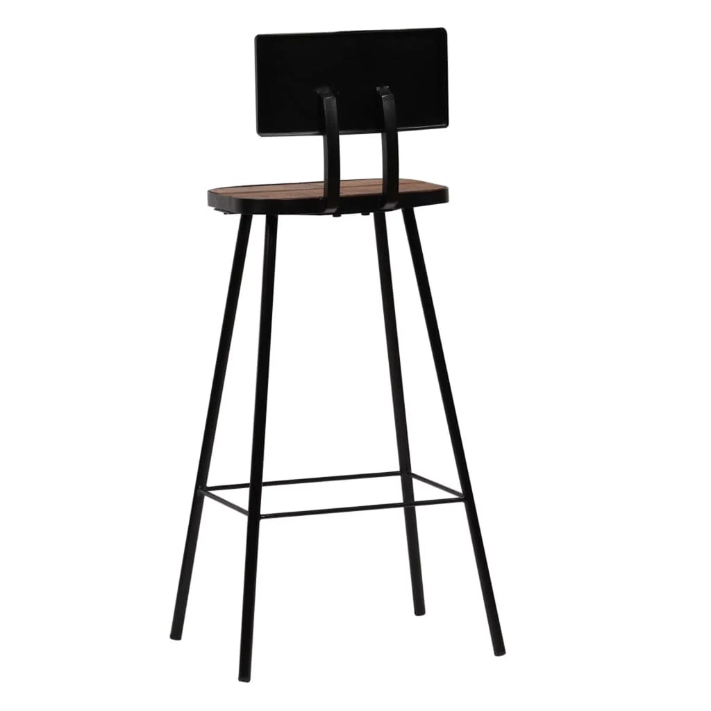 2 Piece Bar Stools with Backrest Steel Frame N23215