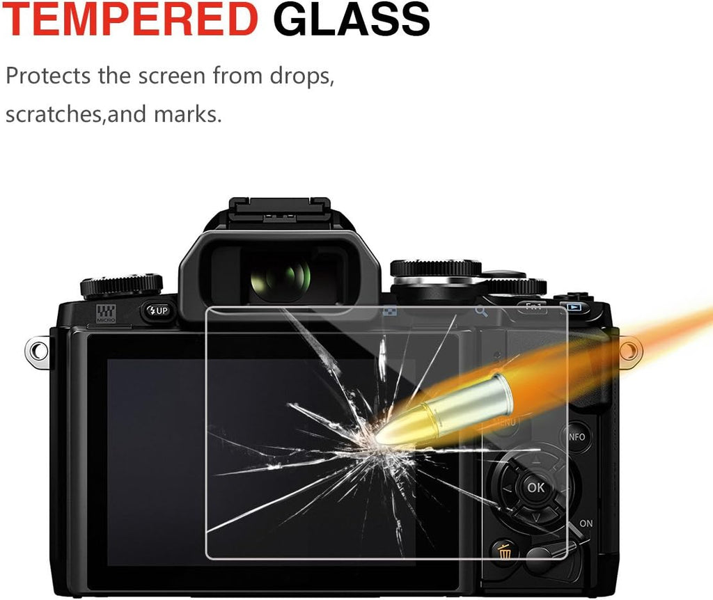 Tempered Screen Protector for Olympus OM-D E-M10 Mark III II E-M5 Mark II Pen-F E-P5 E-PL8 E-PL7 E-PL9 U990