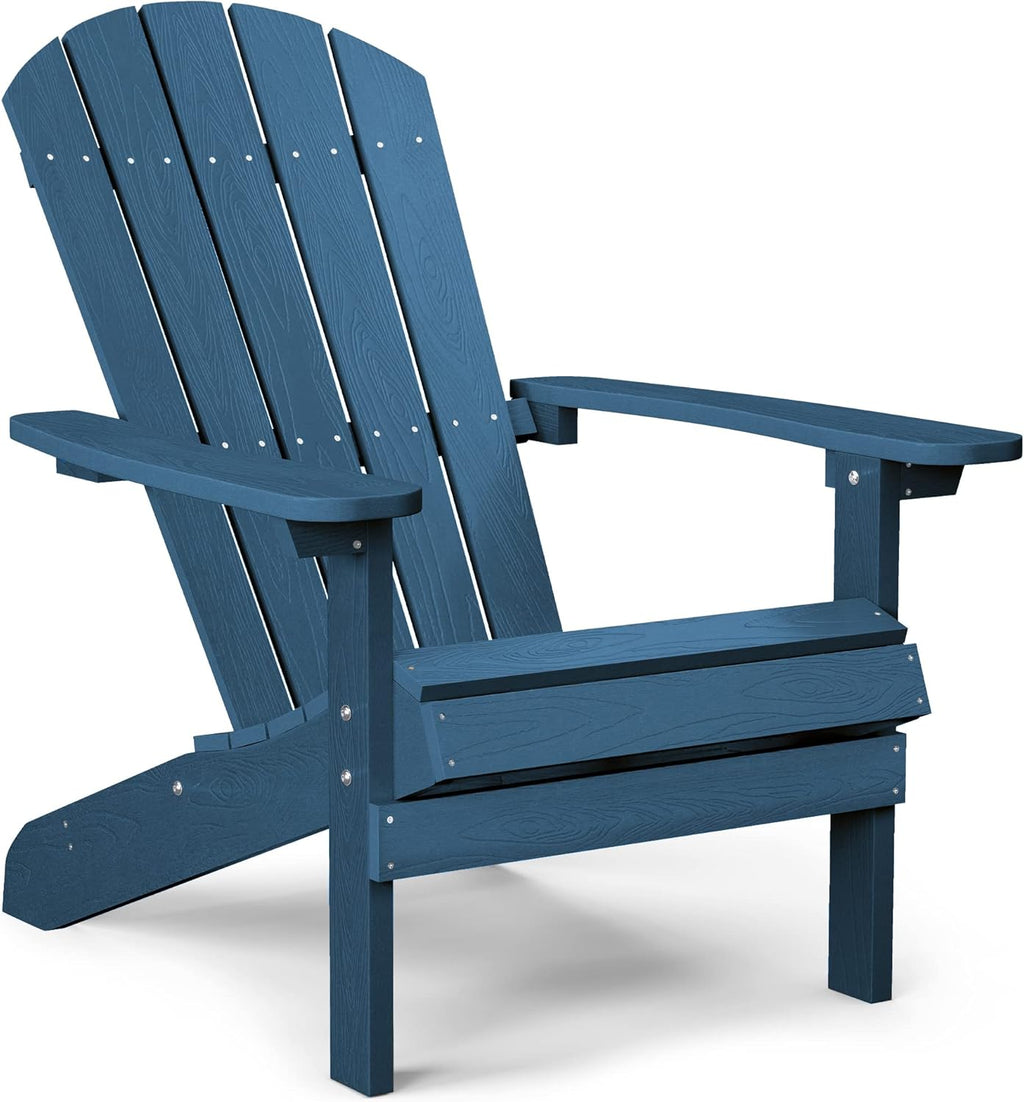 Black Plastic Adirondack Chairs Set of 2 J9475