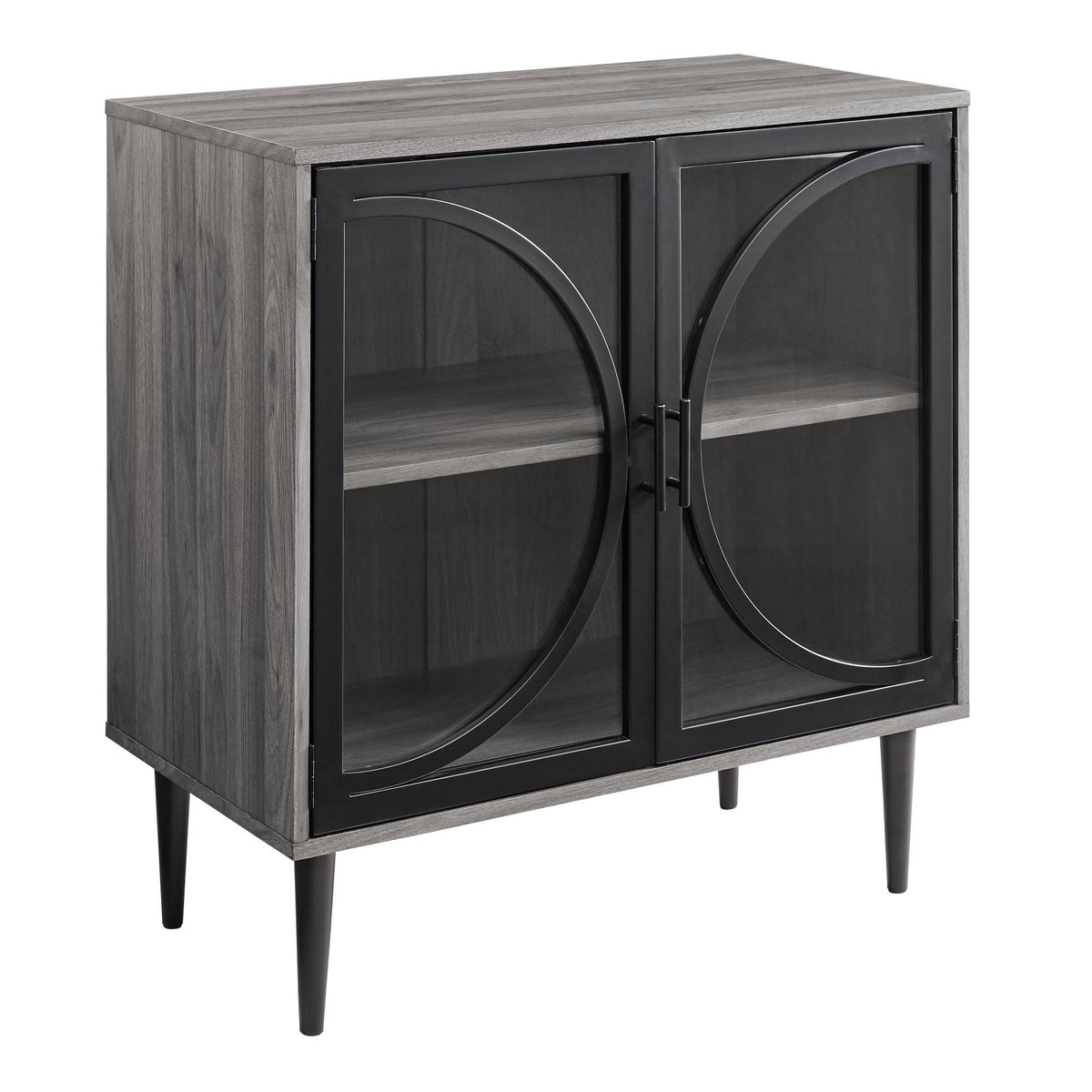 Metal and Glass Door Accent Console R498