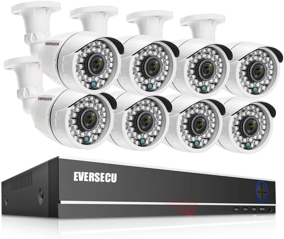 4 Channel 1080P Security Camera System with 4 Weatherproof Cameras U777416