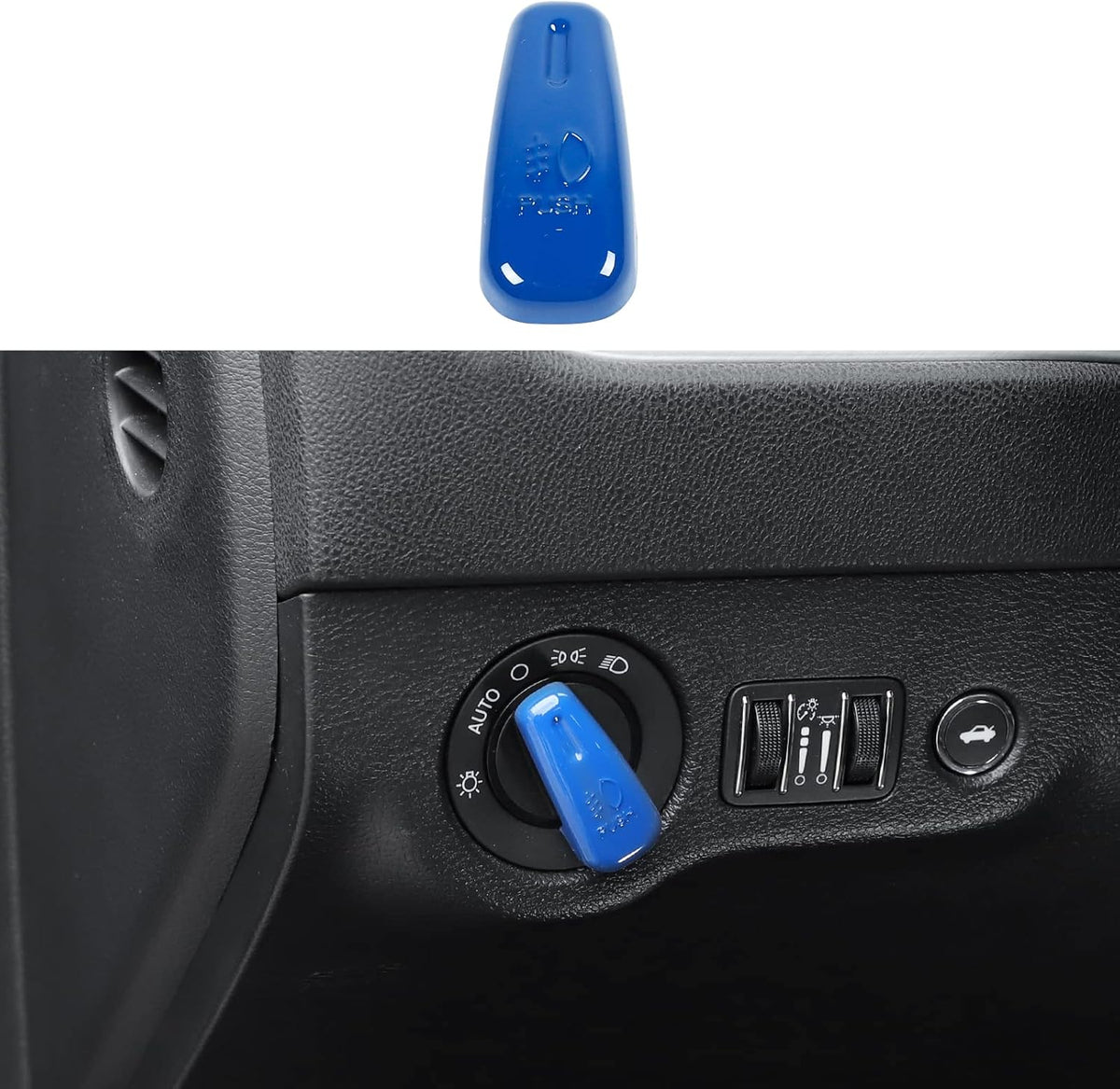 Headlight Control Switch Knob Cover Trim (Red) N88679