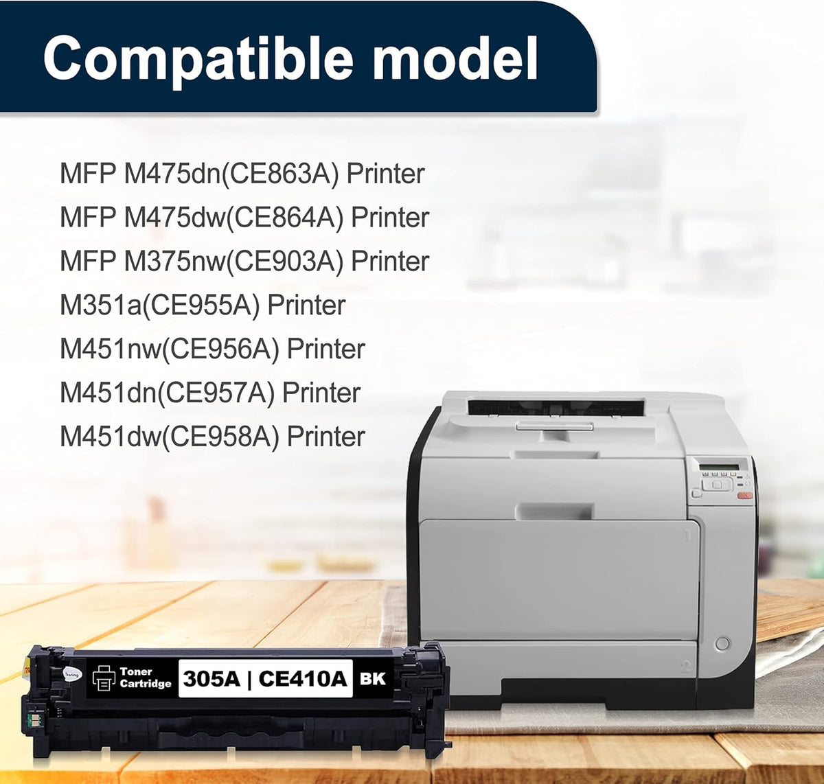 305A Toner 3 Pack Remanufactured Ink Cartridge Replacement M146
