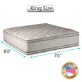 Double-Sided PillowTop Plush Mattress with Cover King 76x80x12 F9684