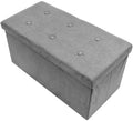 Collapsible Folding Storage Bench Ottoman with Cover V61689