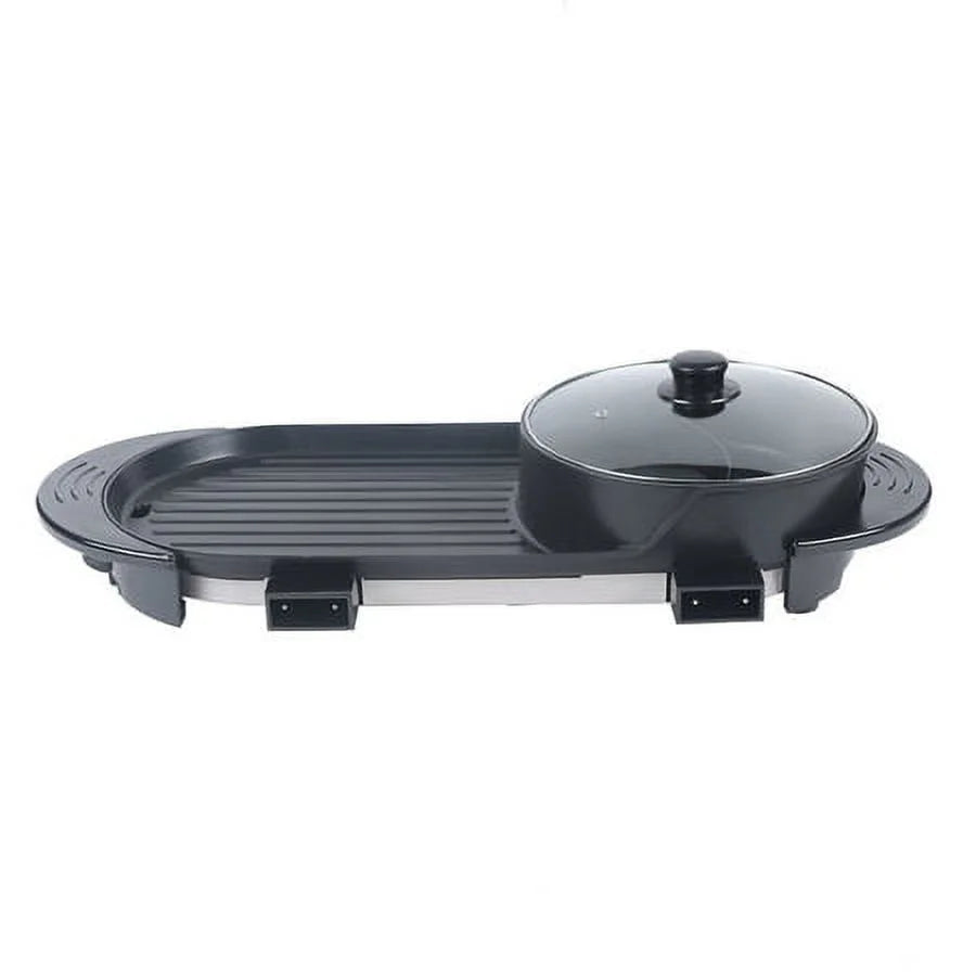 2 In 1 Portable Electric Non-stick Hot Pot Barbecue Grill F310333