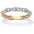 10K Yellow Gold Diamond Accent Stackable Eternity Promise Ring Z2172