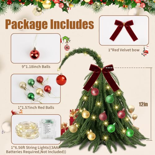 12 Inch Pine Christmas Tree with 40 Lights F79857