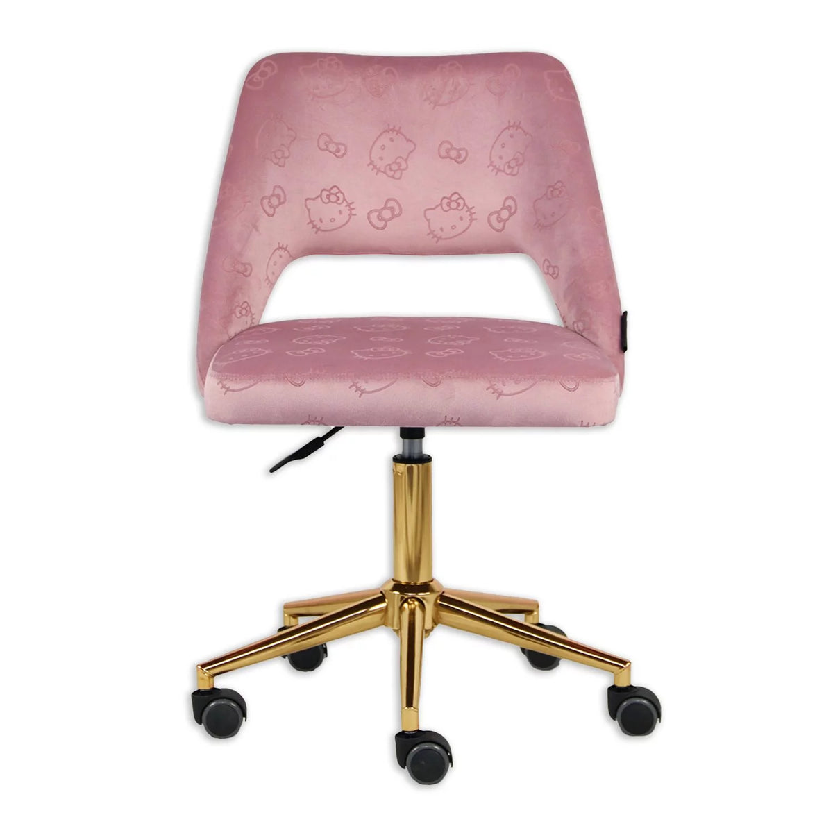 White Velvet Swivel Vanity Chair with Wheels B3517