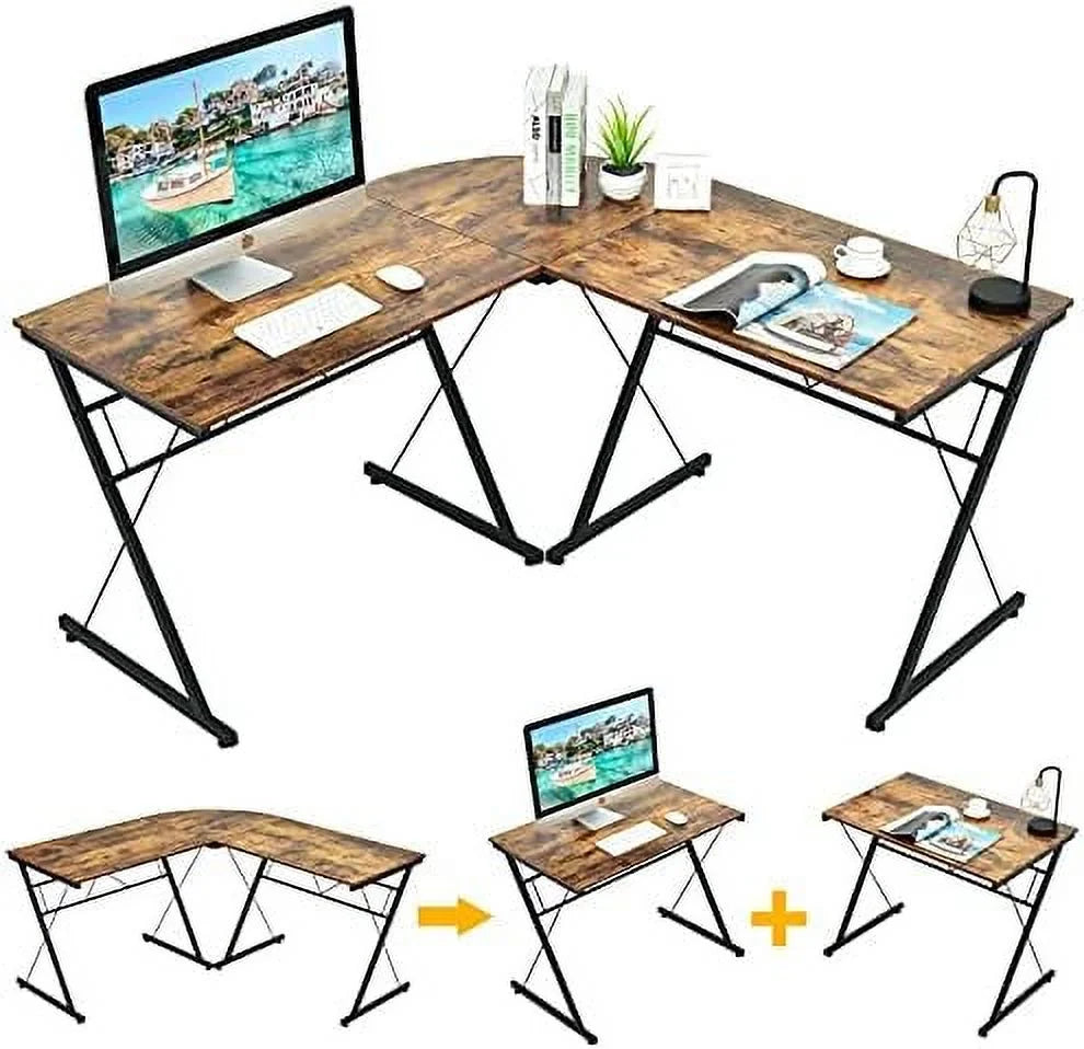 L-Shaped Black Gaming Desk H852284