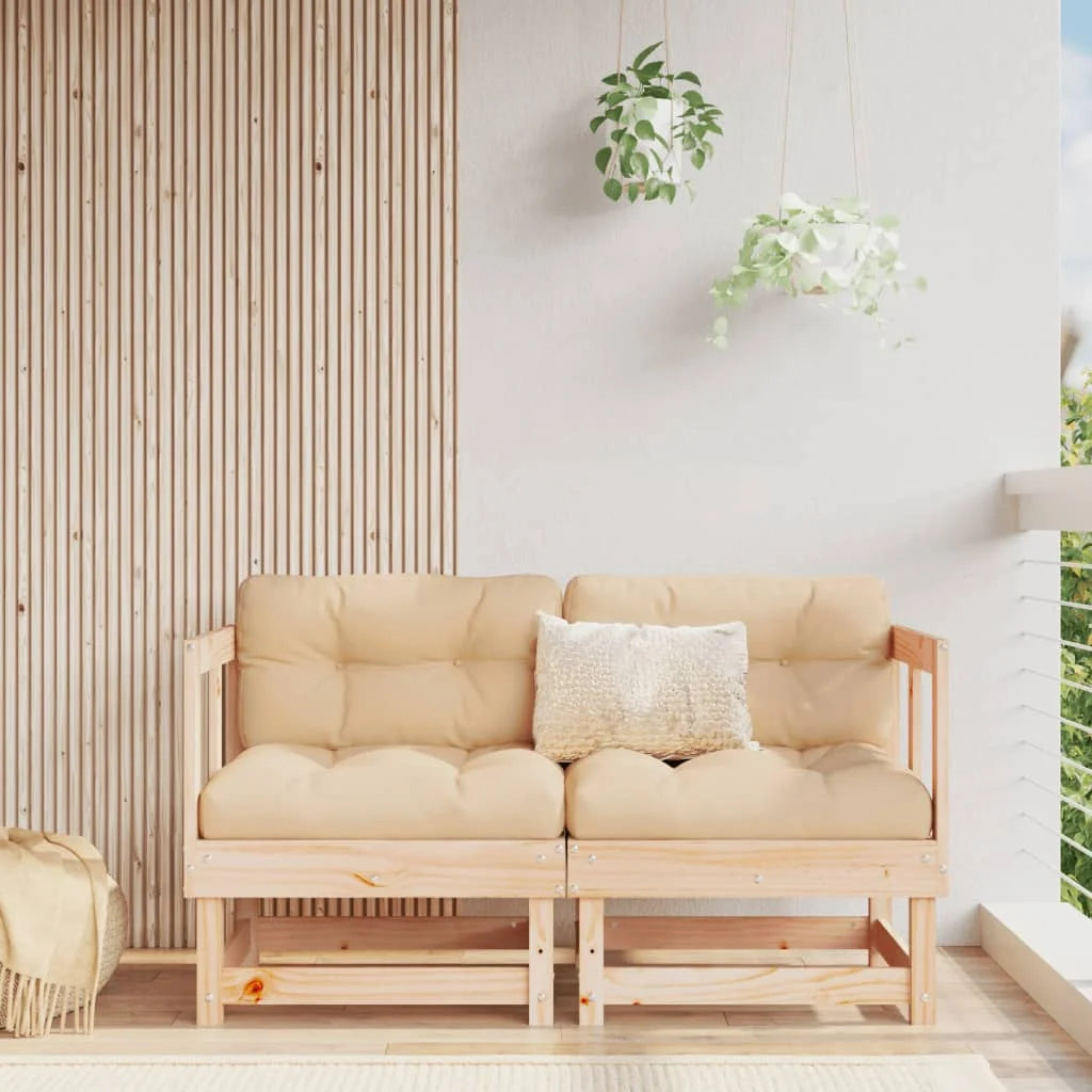 Solid Wood Pine Corner Sofas with Cushions U691