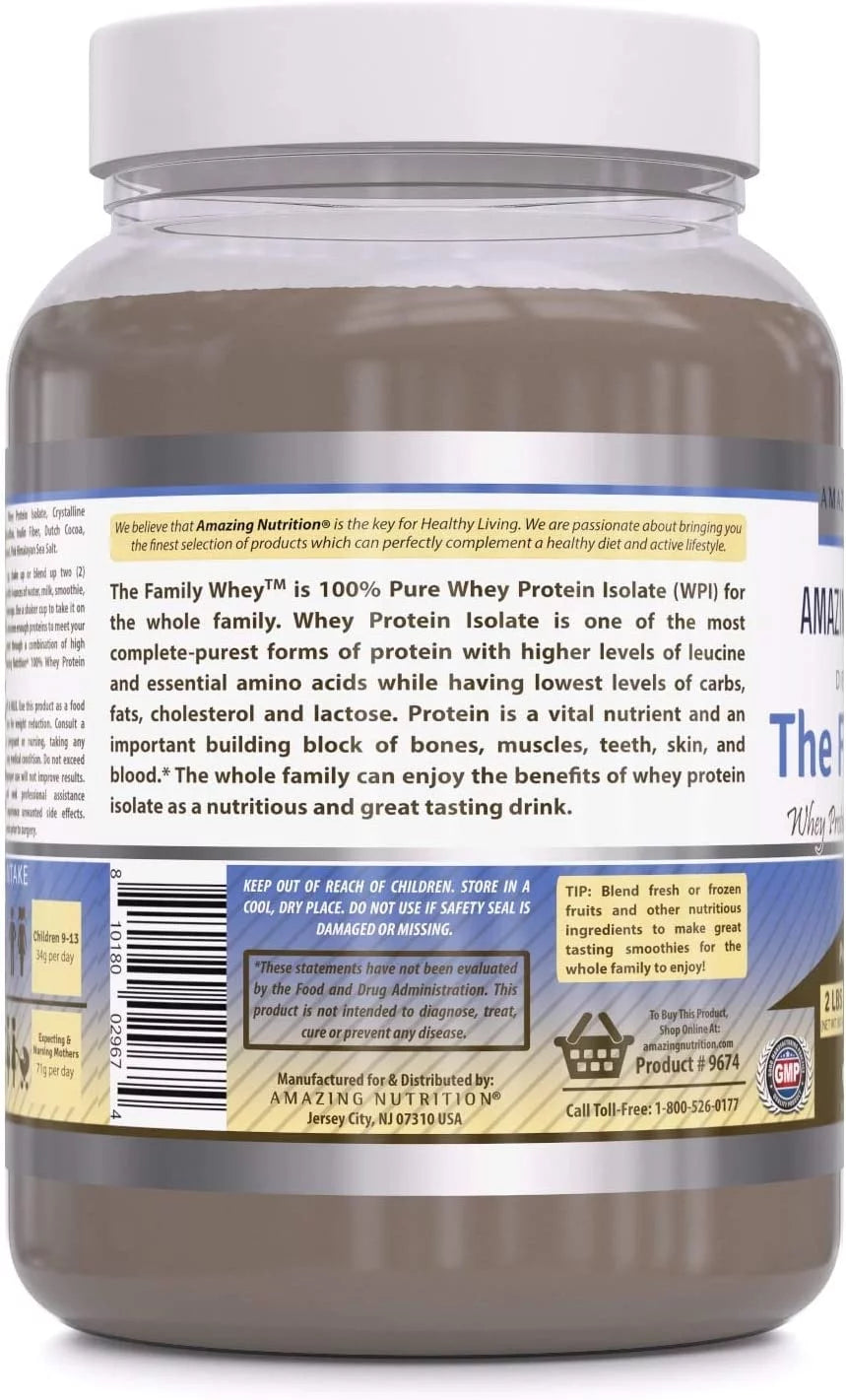 Whey Protein Isolate Chocolate Flavor 2 Lbs V3341