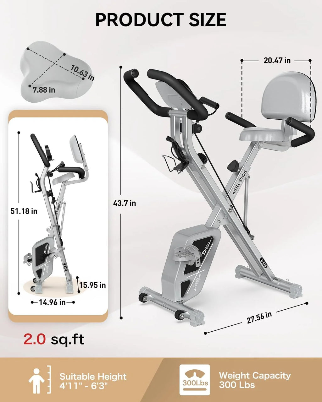 Indoor Cycling Stationary Belt Drive Exercise Bike D657