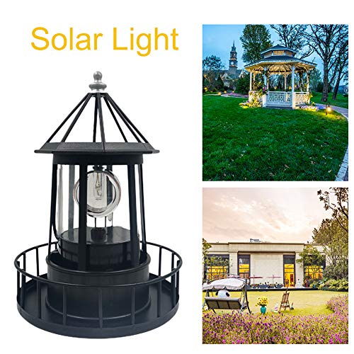 LED Solar Powered Lighthouse Waterproof Garden Statue Lights E872