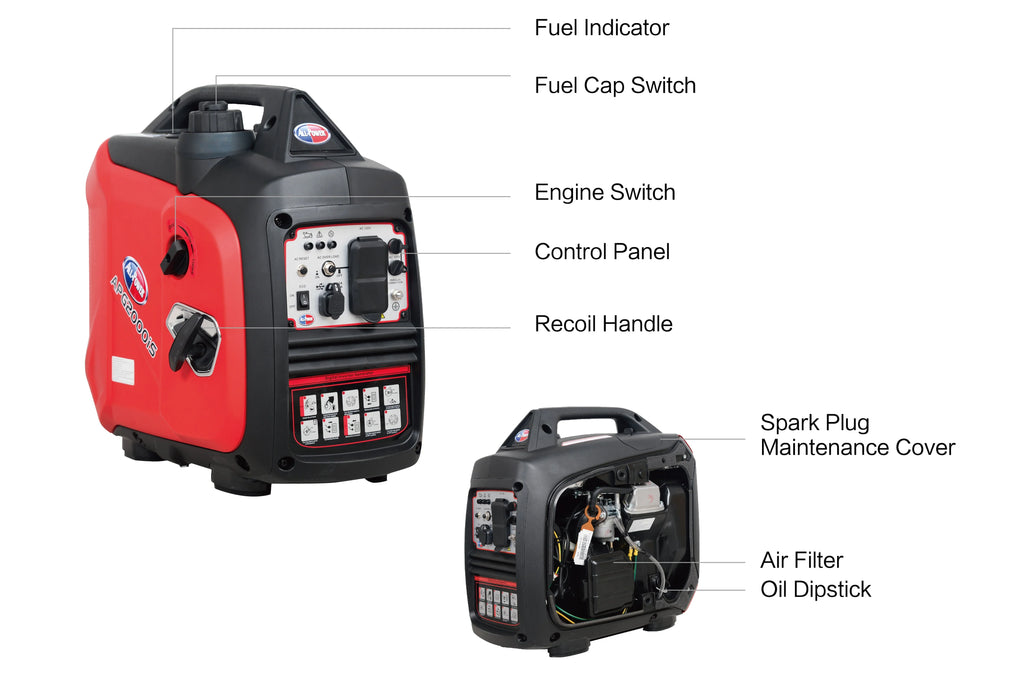 2300 Watt Pull Cord Start Inverter Generator D9423