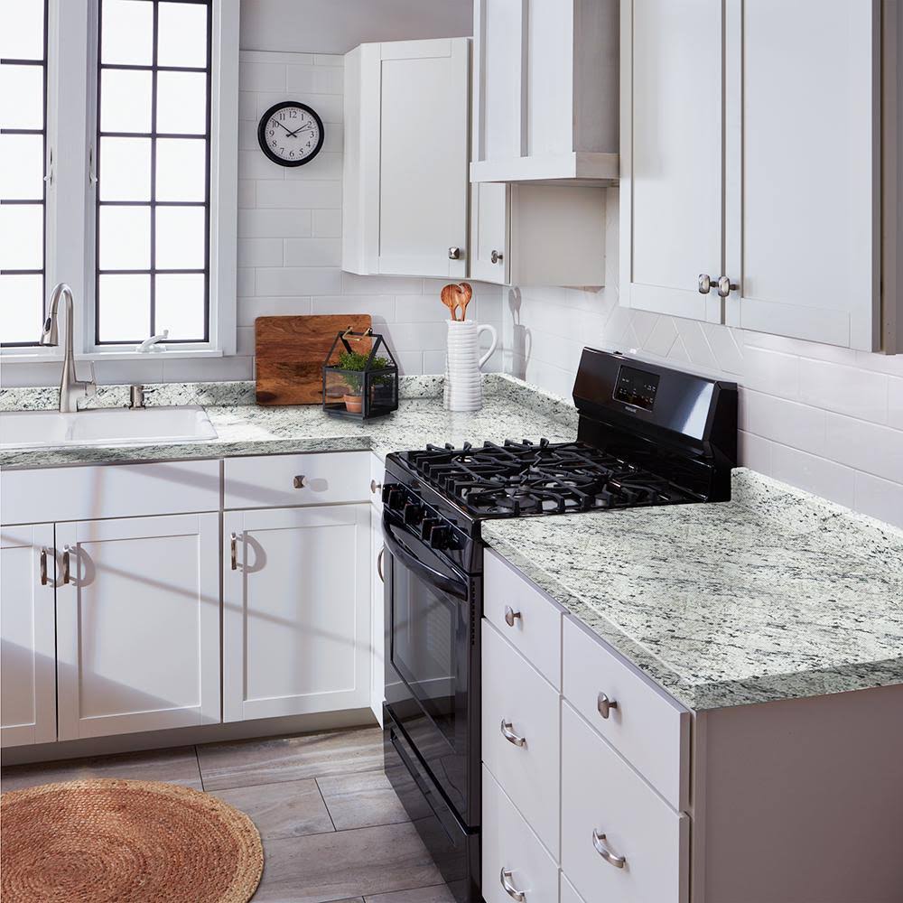 8 ft. Cream Laminate Countertop with Eased Edge N2129
