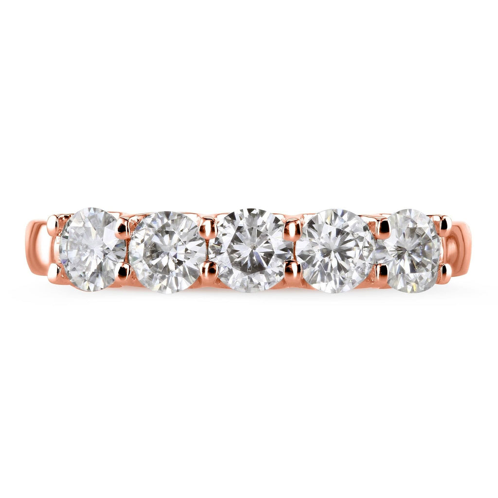 4/5 Carat Round Brilliant Near Colorless Moissanite Bridal Wedding Band Z2435