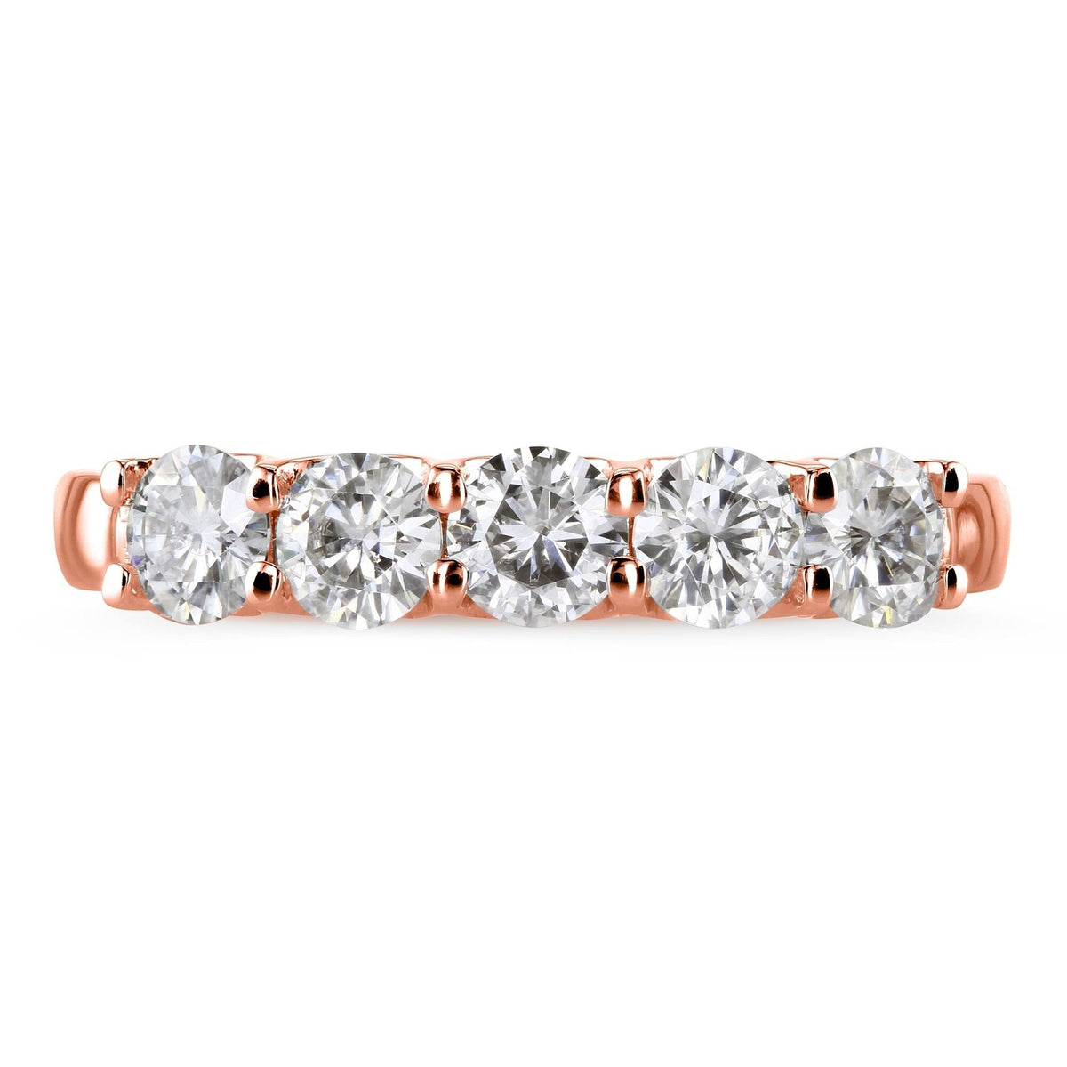 4/5 Carat Round Brilliant Near Colorless Moissanite Bridal Wedding Band Z2435