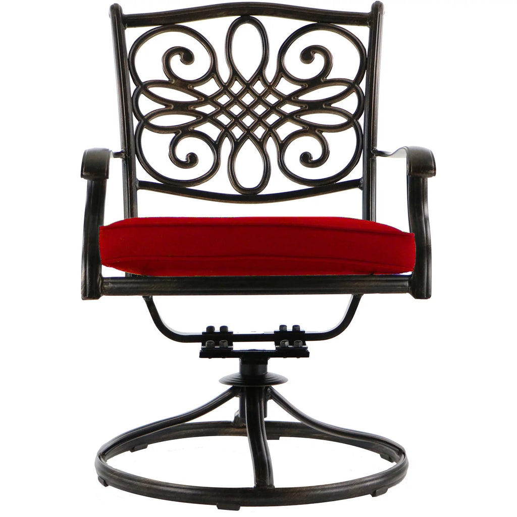 11-Piece Outdoor Dining Set with Cast-Top Table and Chairs P40915