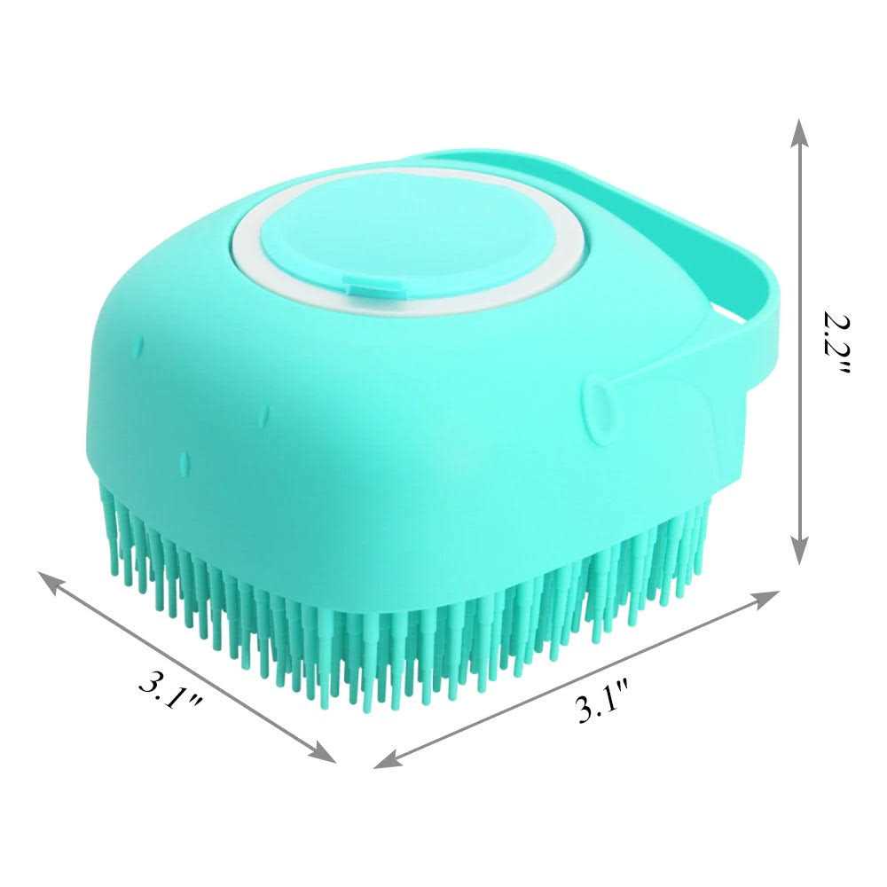 Dog Bath Brush with Shampoo Dispenser J256
