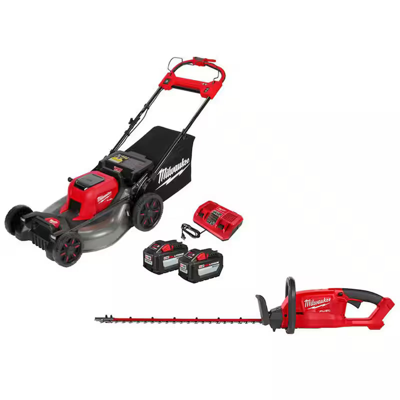 Brushless Cordless 21 in. Self-Propelled Lawn Mower with Hedge Trimmer W763