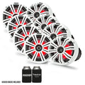 8" White Marine LED Speakers U932