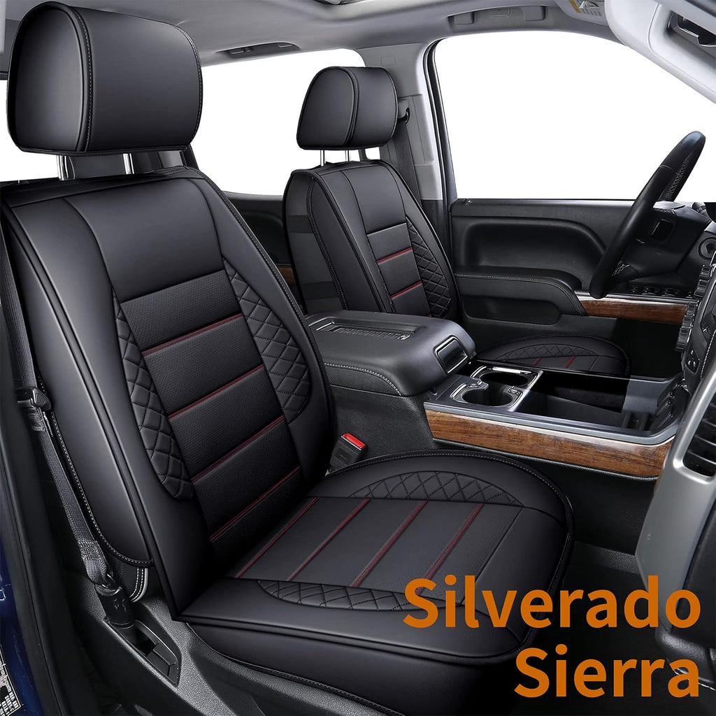 Gray Water Proof Faux Leather Seat Covers Full Set N3338