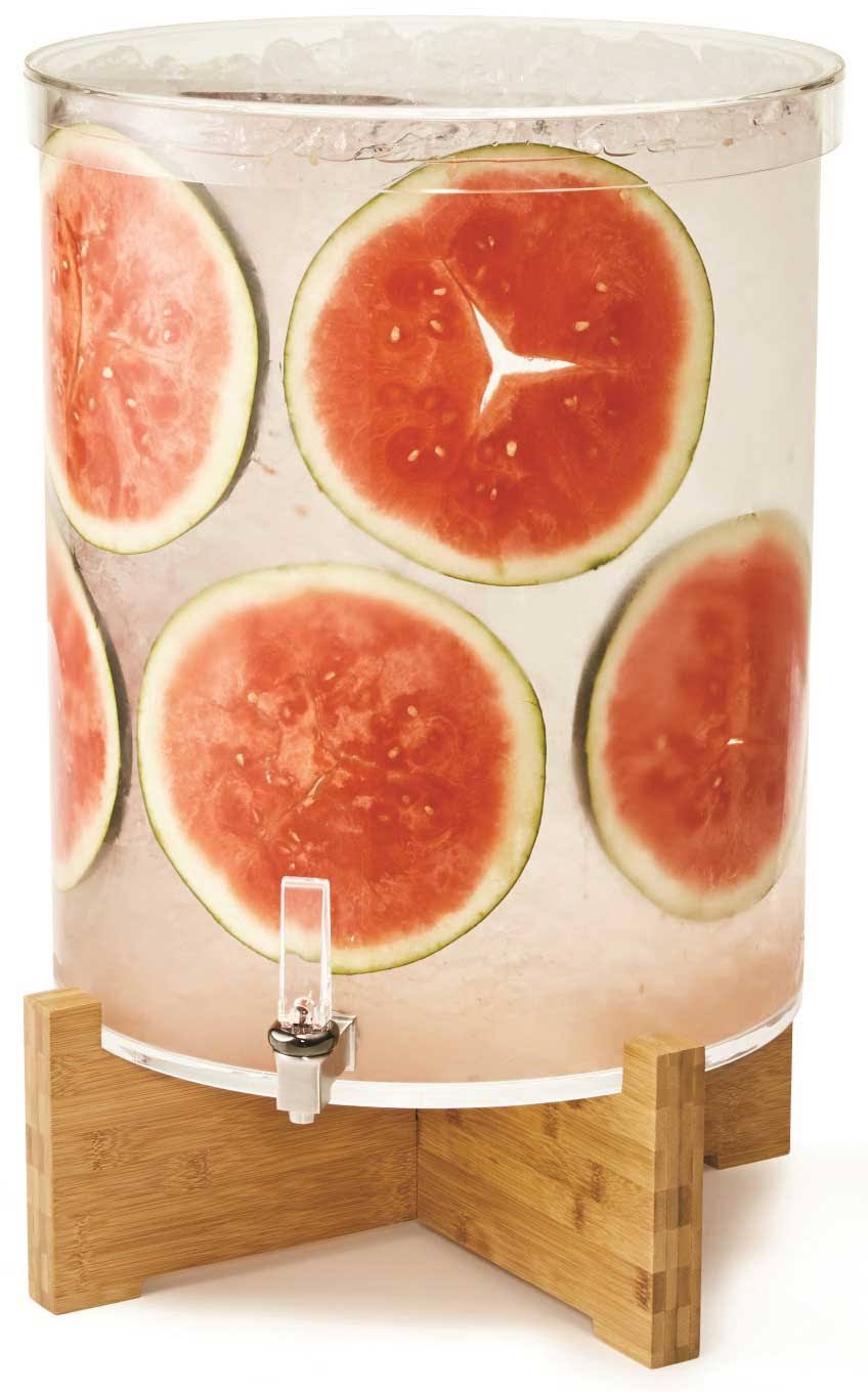 14 Gal Beverage Dispenser with Bamboo Base O71434