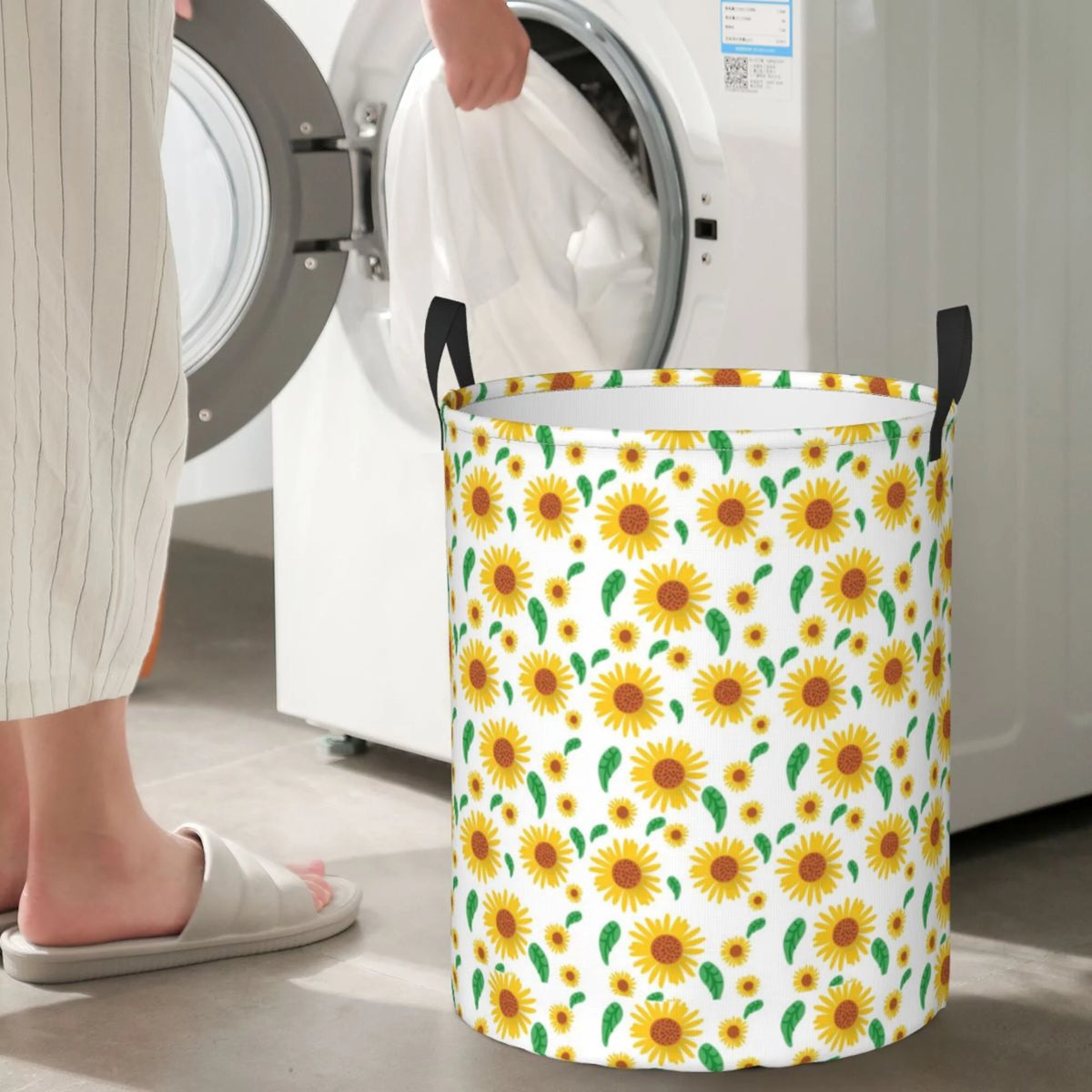 Round Waterproof Collapsible Laundry Basket N67342