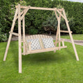 6.5ft Hardwood Patio Swing with Stand D186361