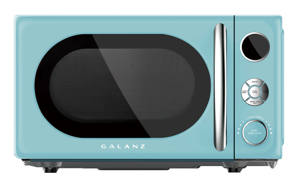 0.7 Cu ft 700 Watts Blue Retro Countertop Microwave Oven U1858