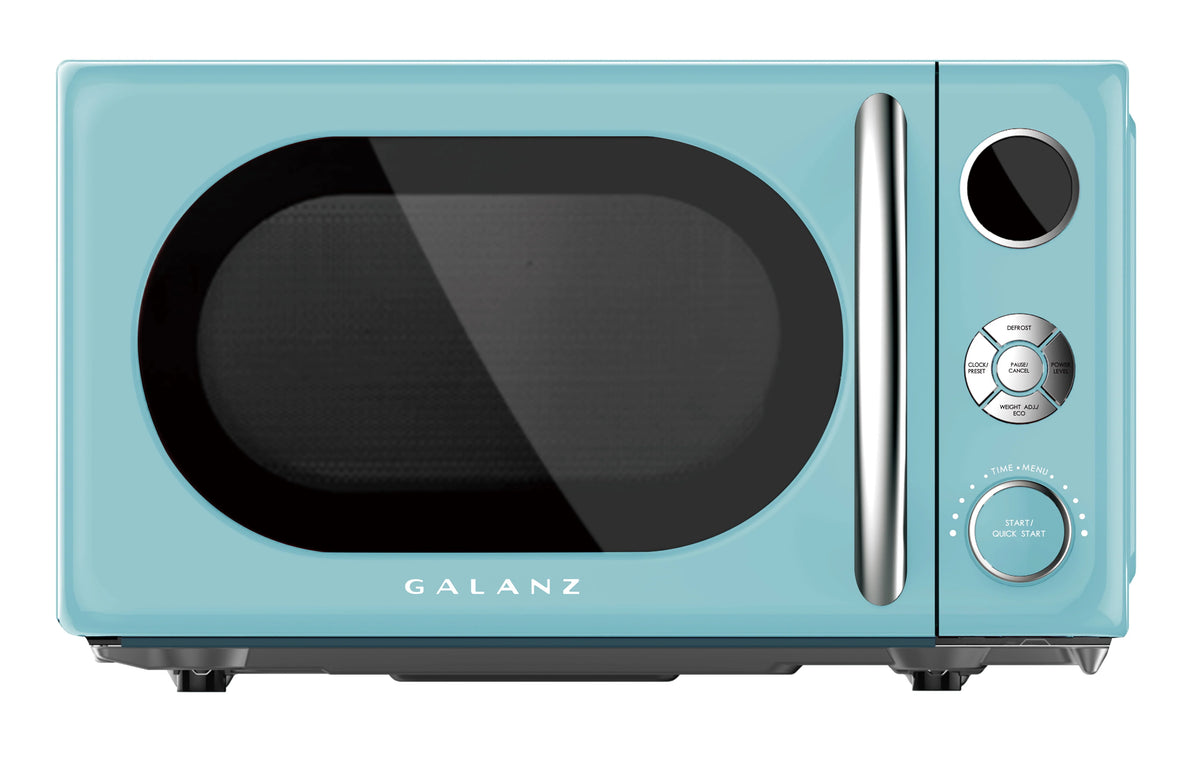 0.7 Cu ft 700 Watts Blue Retro Countertop Microwave Oven U1858
