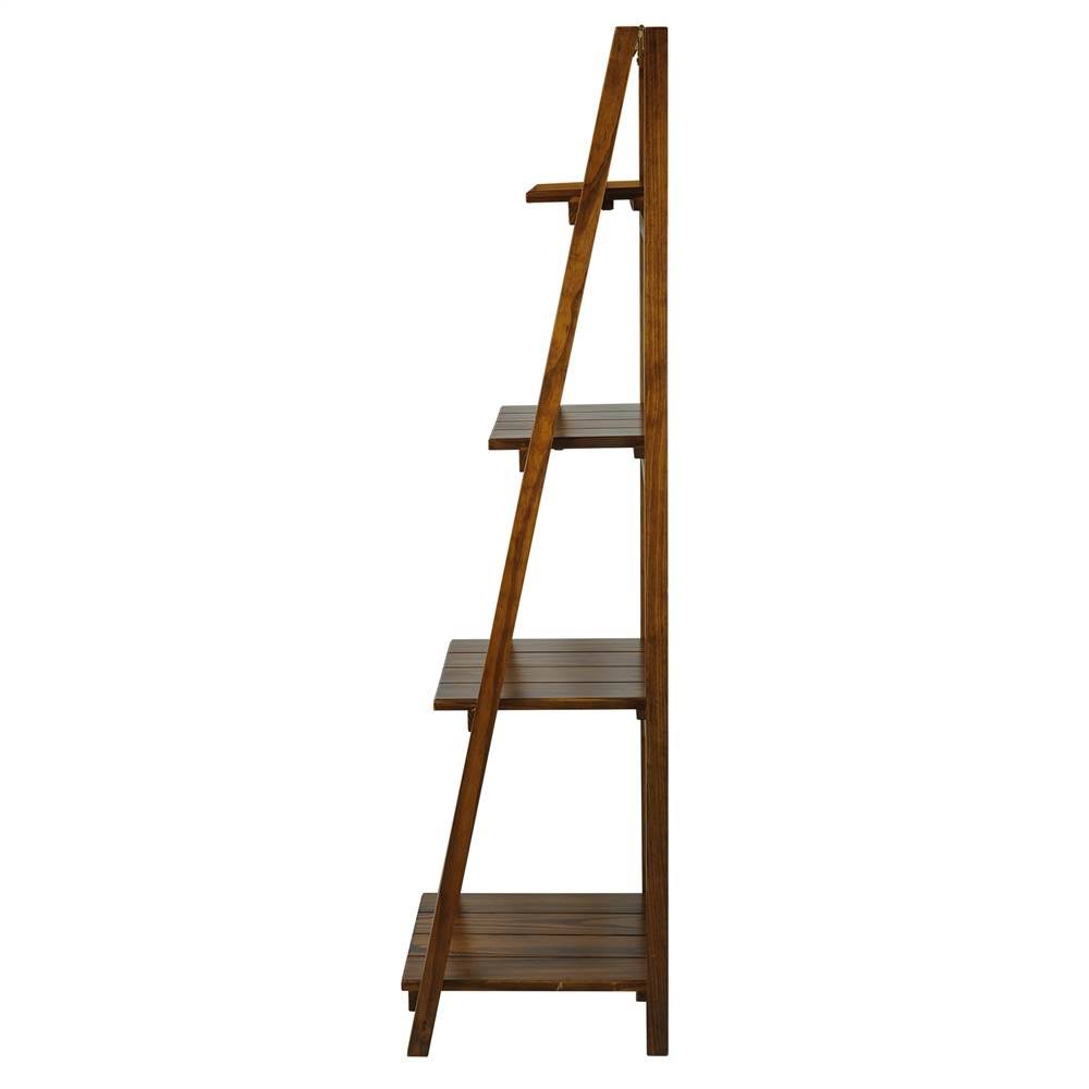 Warm Brown 4 Shelf Folding Bookcase C12255