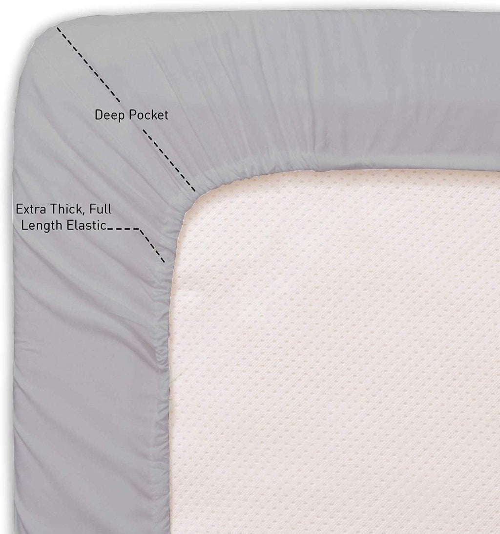 100% Egyptian Cotton 500 TC White RV King Sheets F8031