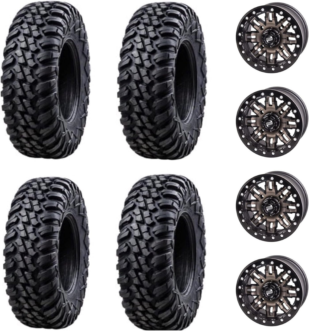 32x10-14 8-Ply Radial UTV Tires on Beadlock Wheels J5384