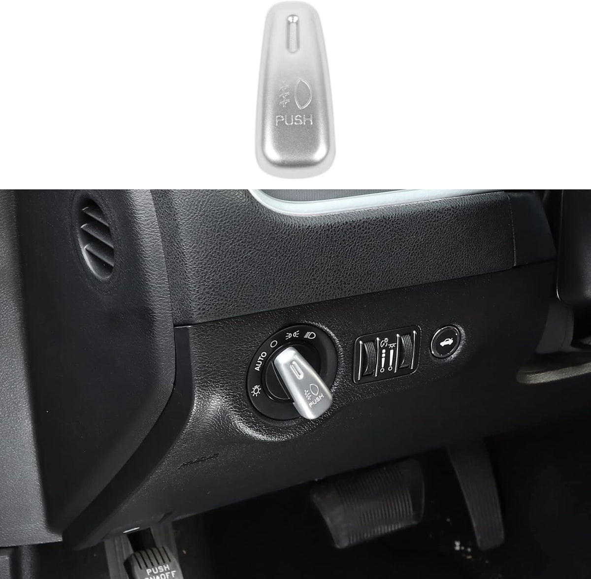 Headlight Control Switch Knob Cover Trim (Red) N88679