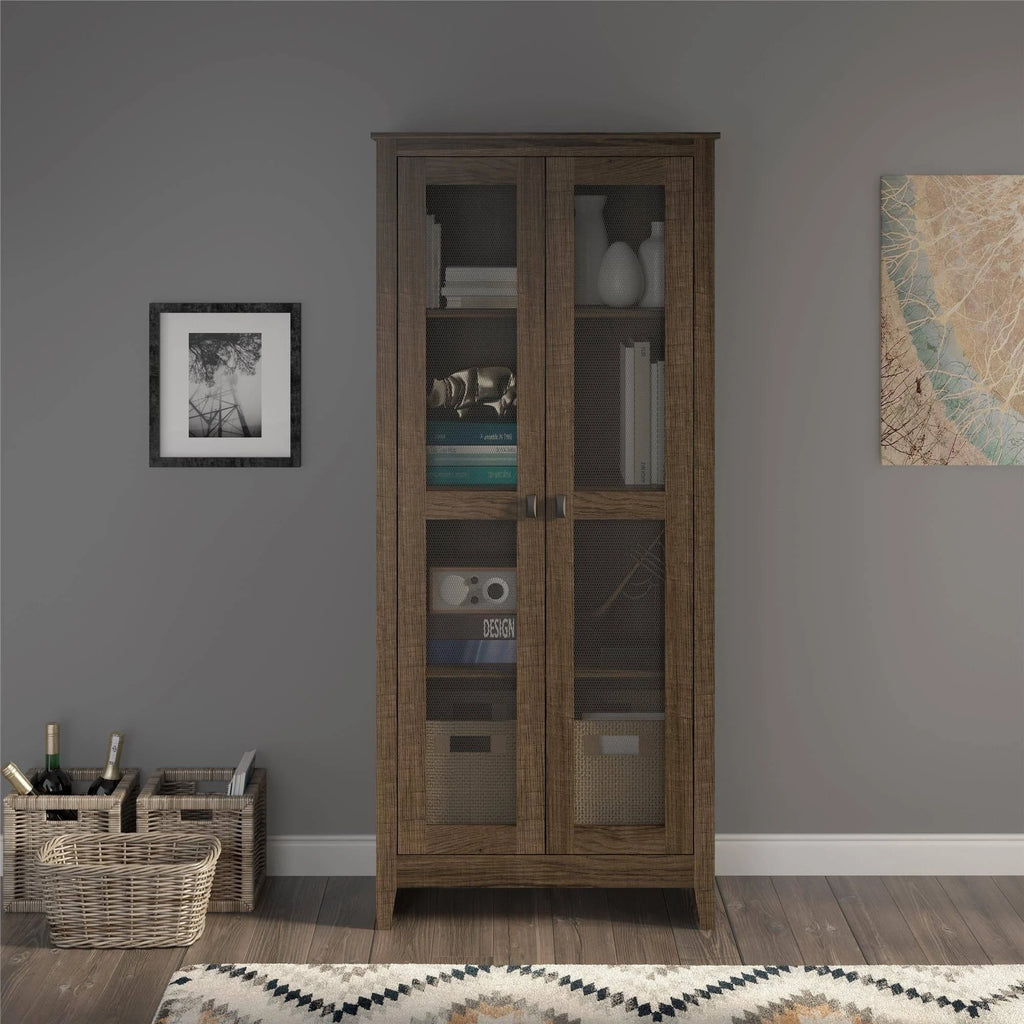 31.5 inch Wide Storage Cabinet with Mesh Doors V46410