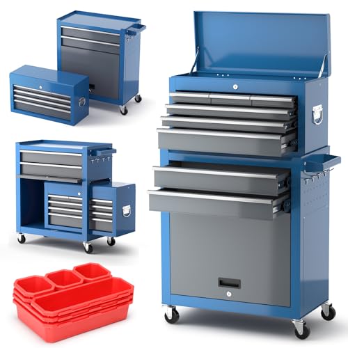 8 Drawer Rolling Metal Tool Chest with Wheels Z33313