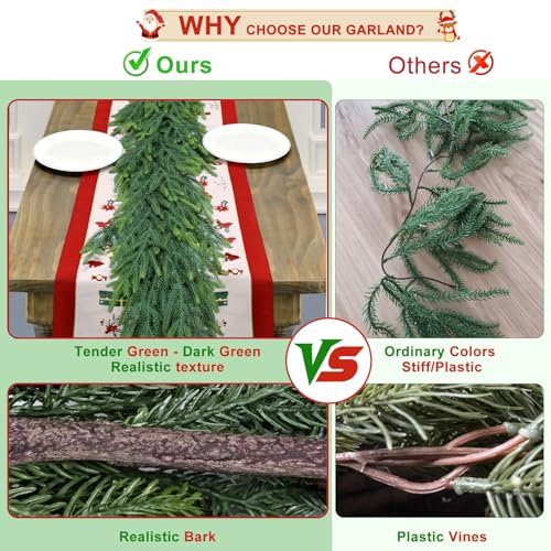 9Ft Artificial Evergreen Cedar Pine Garland M7803