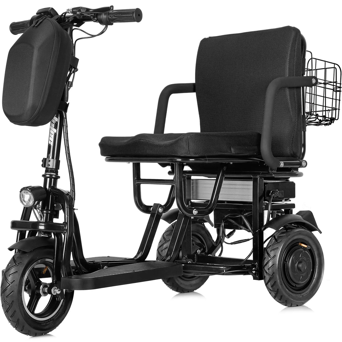 Folding Electric Trike 48v 700w Dual Motor Lithium Black N930