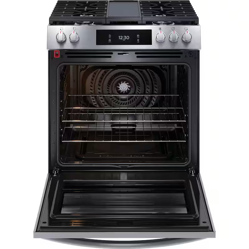 30 in. 5 Burner Slide-In Gas Range with Air Fry Stainless Steel R435372