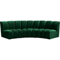 Green Velvet 3pc Modular Sectional W65551