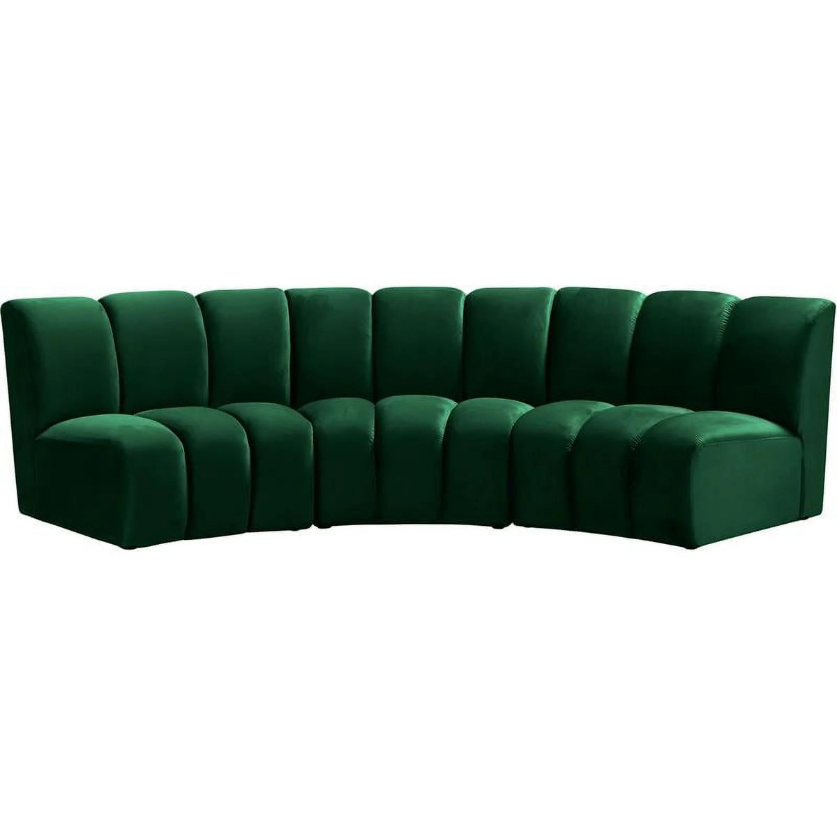 Green Velvet 3pc Modular Sectional W65551