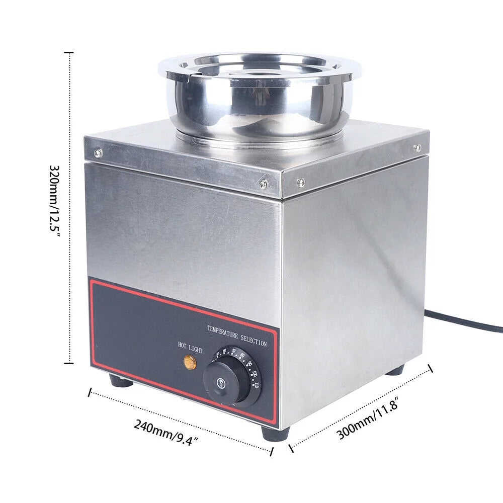 Electric Hot Fudge Caramel Cheese Sauce Warmer Pump Stainless Steel D8065