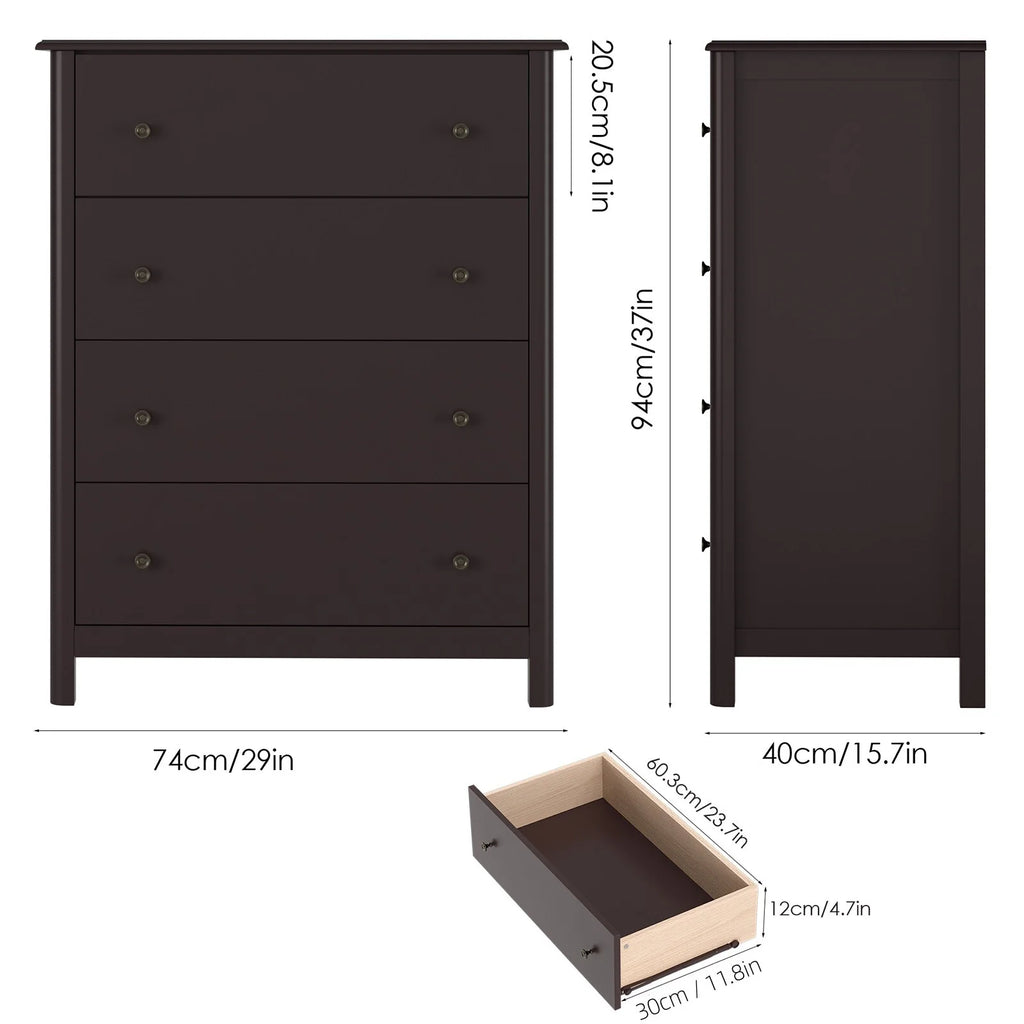 White 4 Drawer Dresser V737719